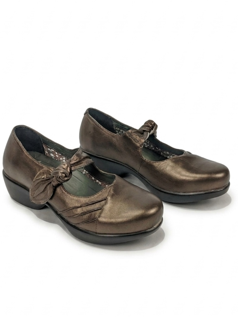 Dansko Women’s Bronze
Metallic Leather Mary Jane
Mules Comfort Clogs 36 US 5.5-6